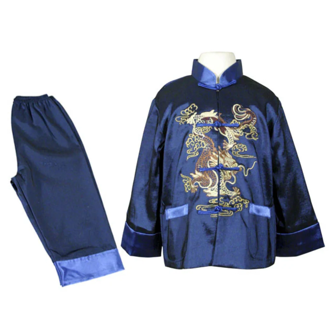 Kids Dragon Embroidered Long Sleeve Outfit