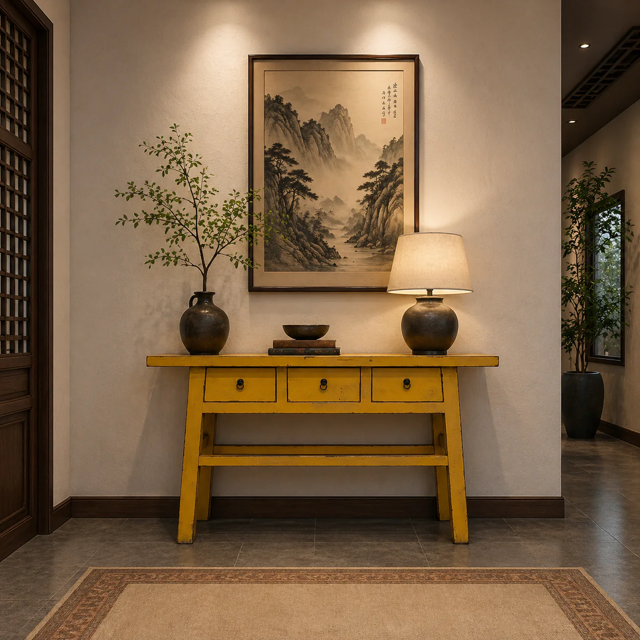 Chinese Style 3-Drawer Console - Image 3