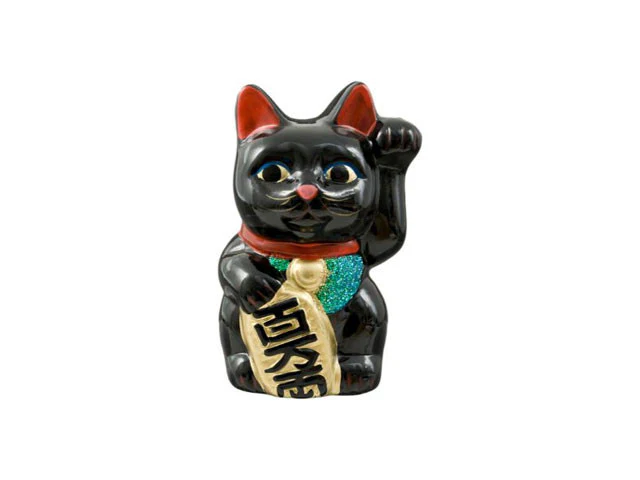 Black Lucky Cat (Maneki-Neko Welcoming Cat) - Image 2