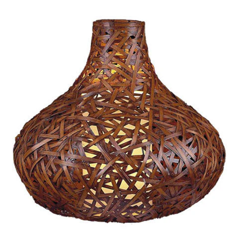 Crazy Weave Bamboo Slat Kobe Lamp