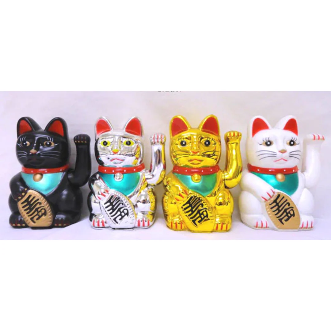 Battery Powered Waving Lucky Cat 6"