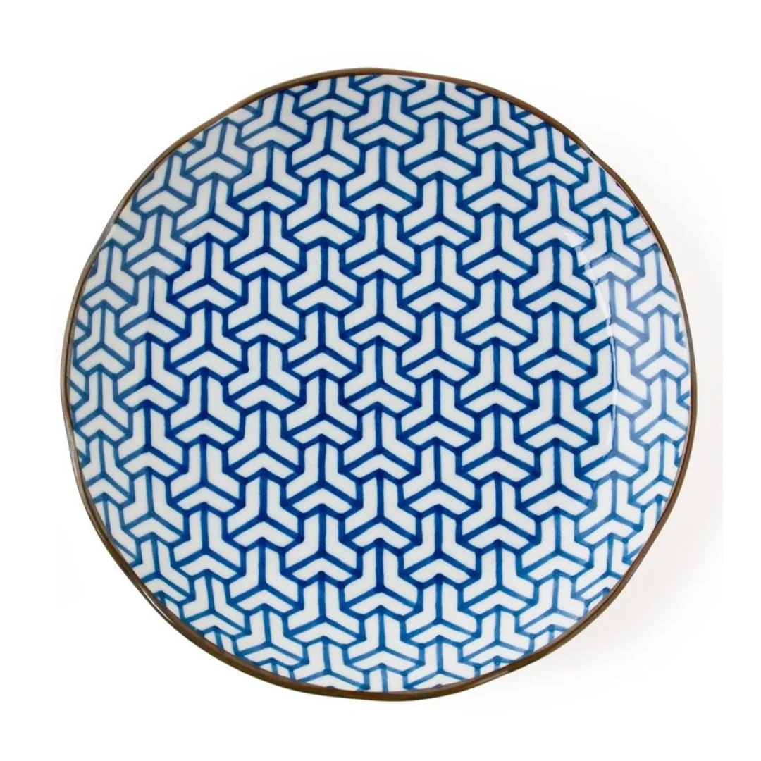 Monyou Blue on White Dinner Plate - 10 inches - Image 3