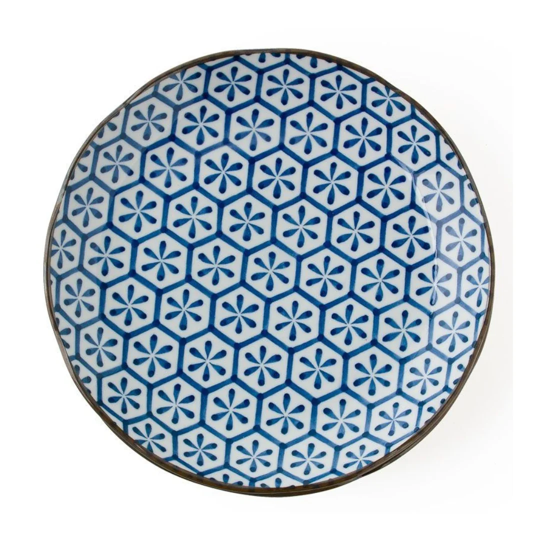 Monyou Blue on White Dinner Plate - 10 inches - Image 4