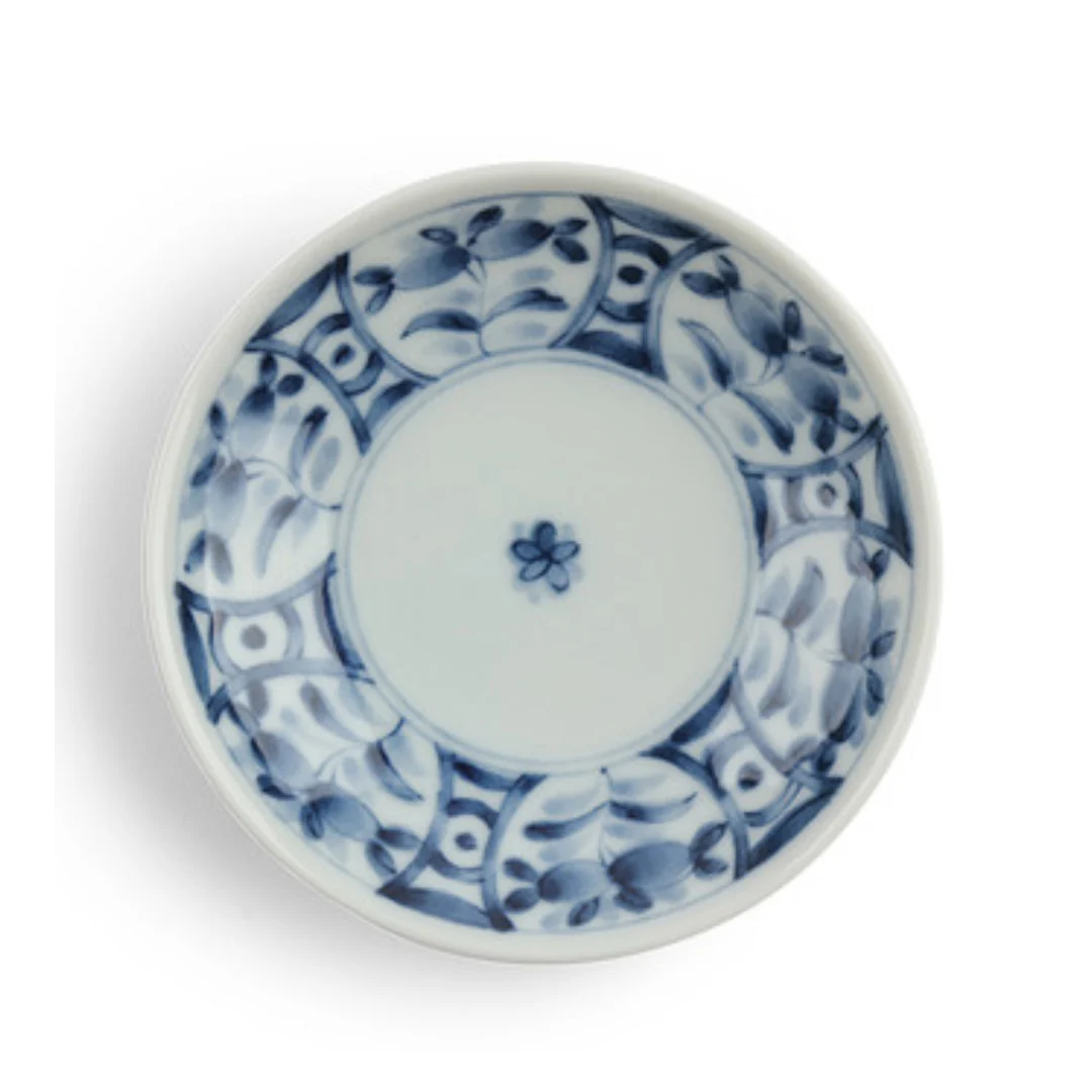 Blue on White Ceramic Sauce Dish - Image 3
