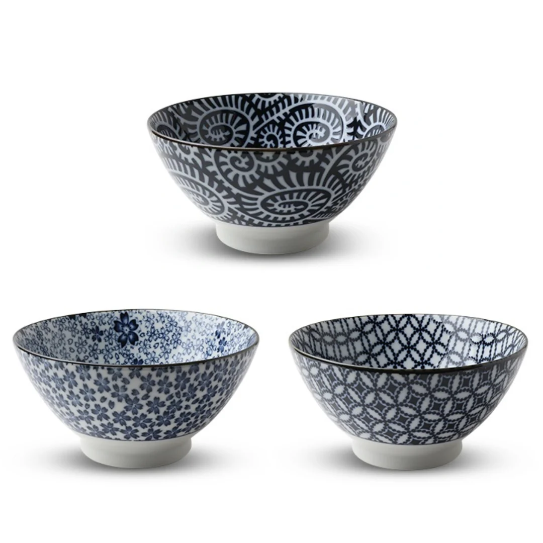 Blue on White Classic Pattern Noodle Bowl