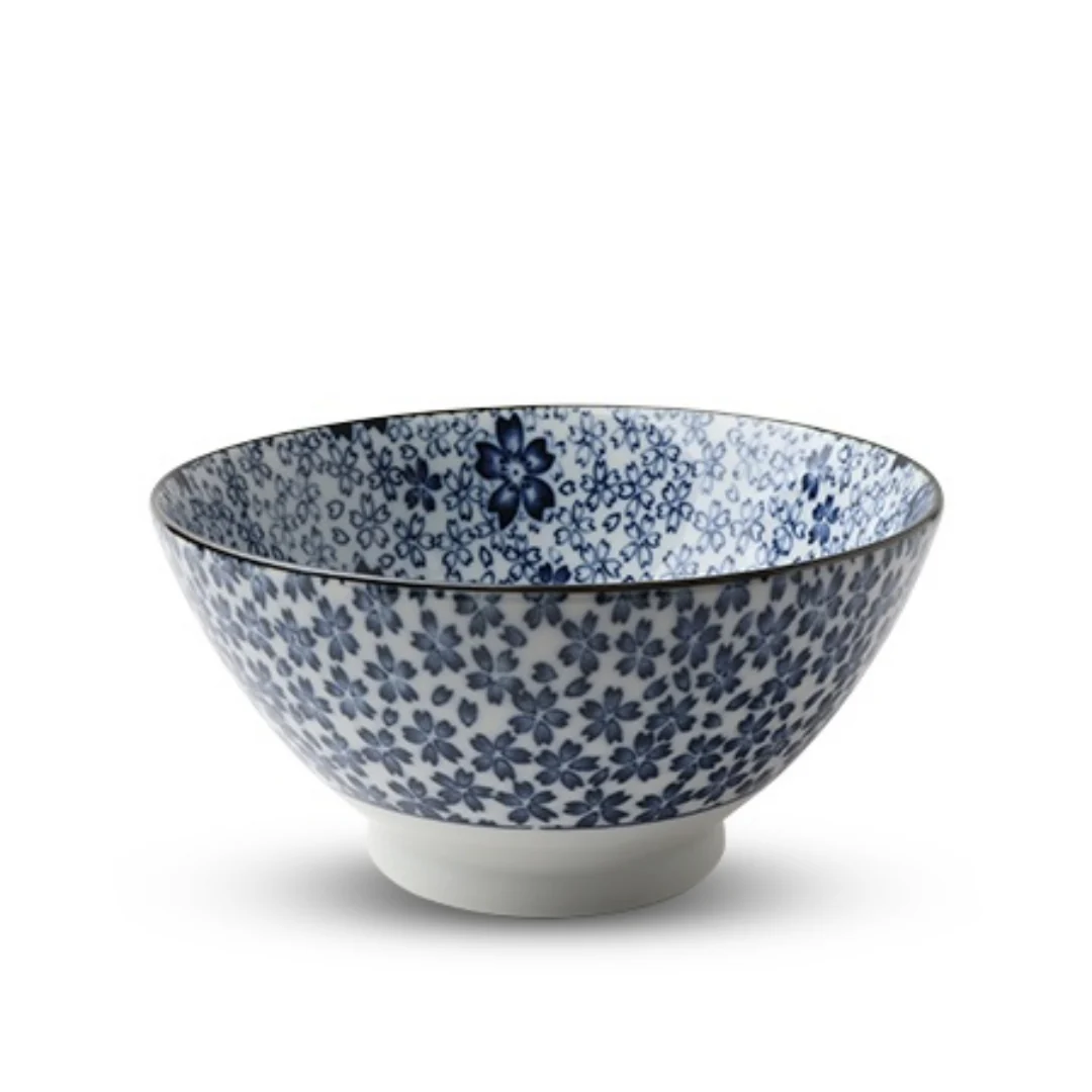 Blue on White Classic Pattern Noodle Bowl - Image 4