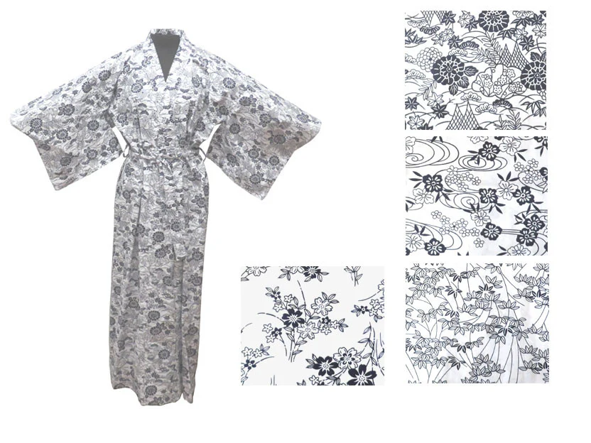 Cotton Floral Print Robe - Ankle Length
