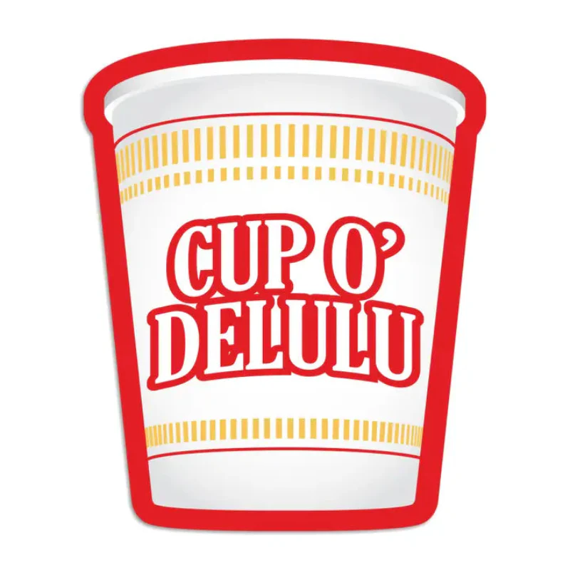 Cup o' Delulu Vinyl Sticker