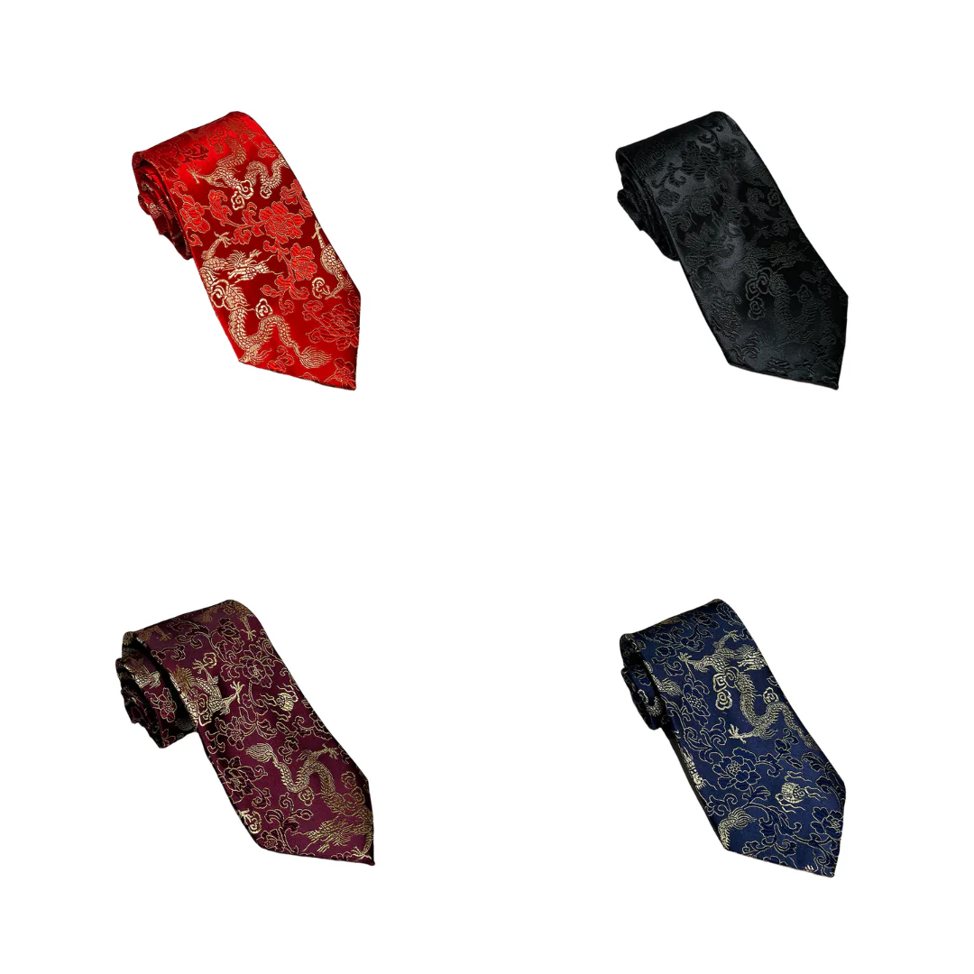 Dragon Brocade Tie (Various Colors)