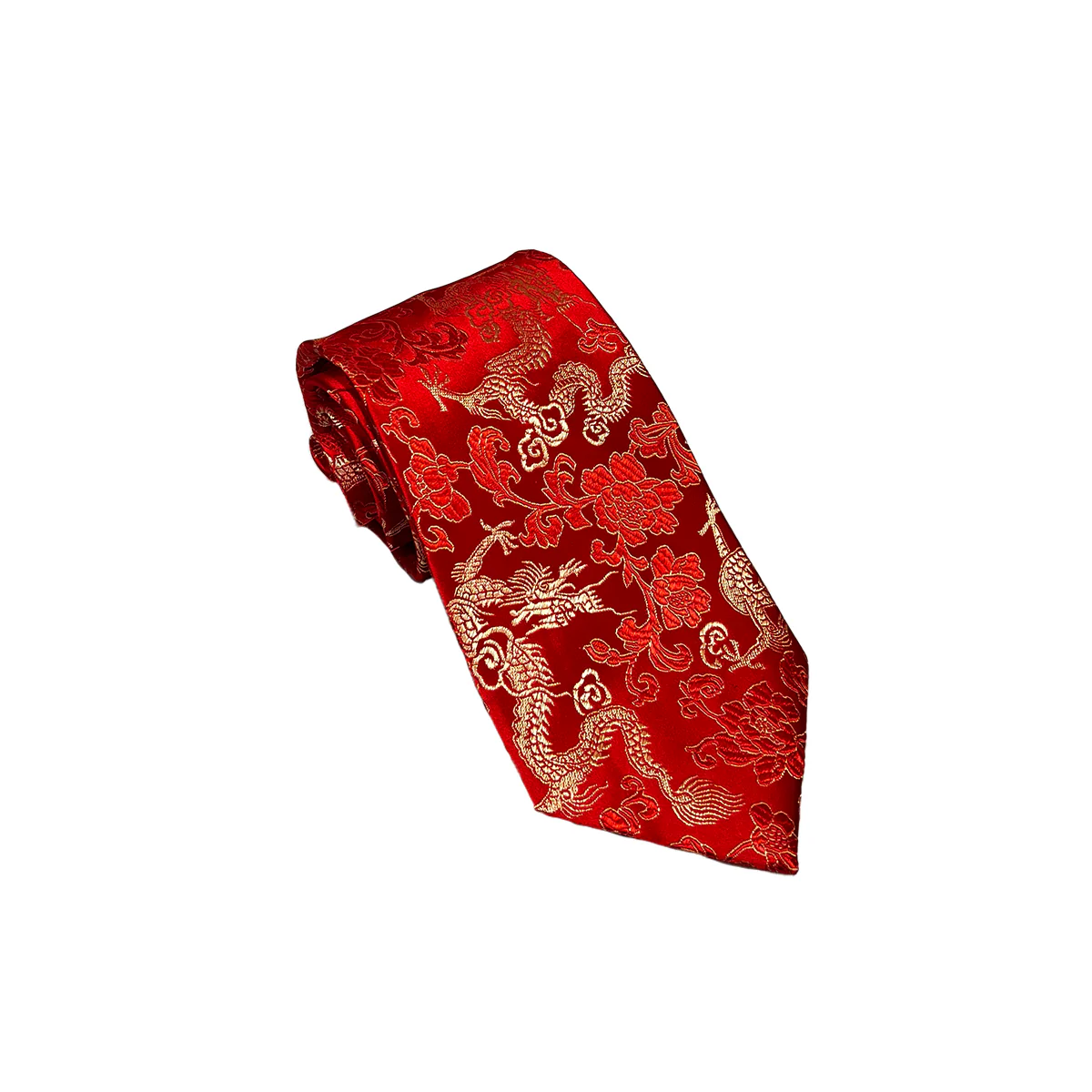 Dragon Brocade Tie (Various Colors) - Image 2