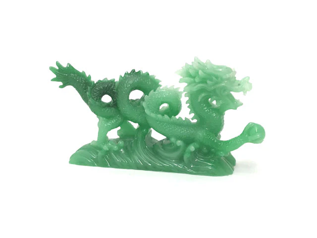Dragon with Pearl Figurine - 8" Long - Image 3