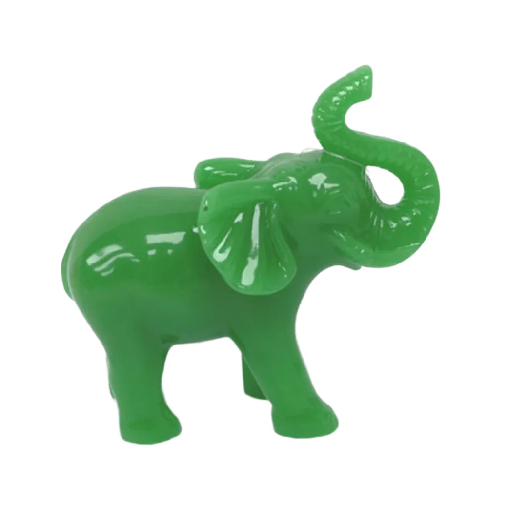 Elephant Figurine (4.5 in) - Green