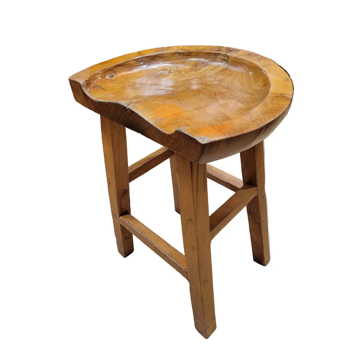 Natural Teak Bar Stool - Image 2