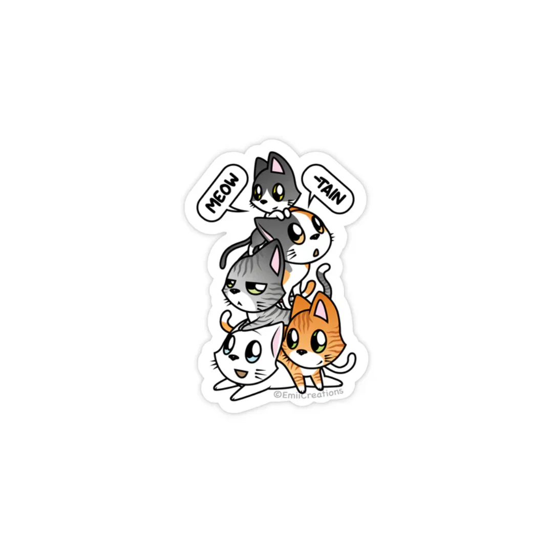 Cat Meowtain Sticker