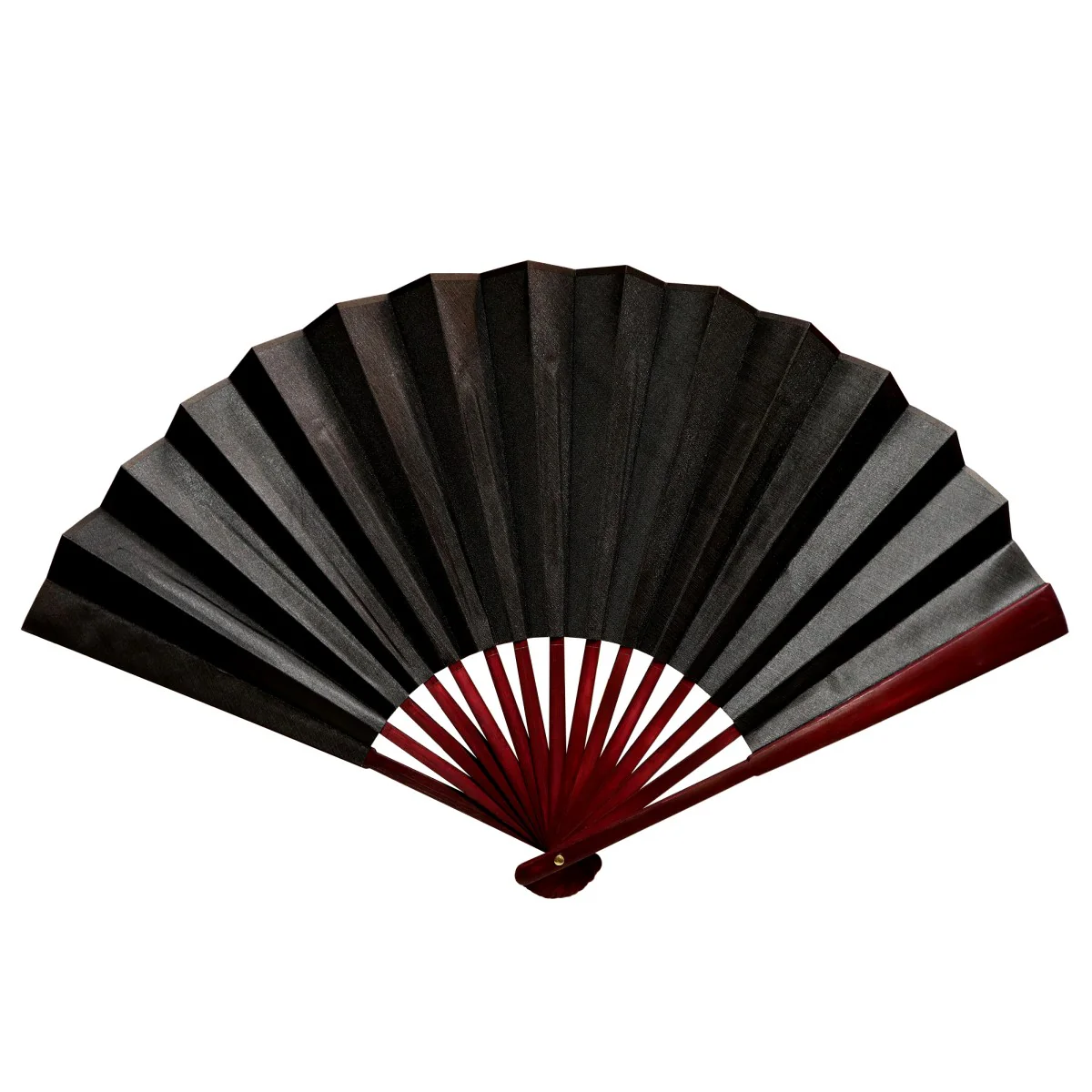 Solid Satin Bamboo Fan - 13 inch