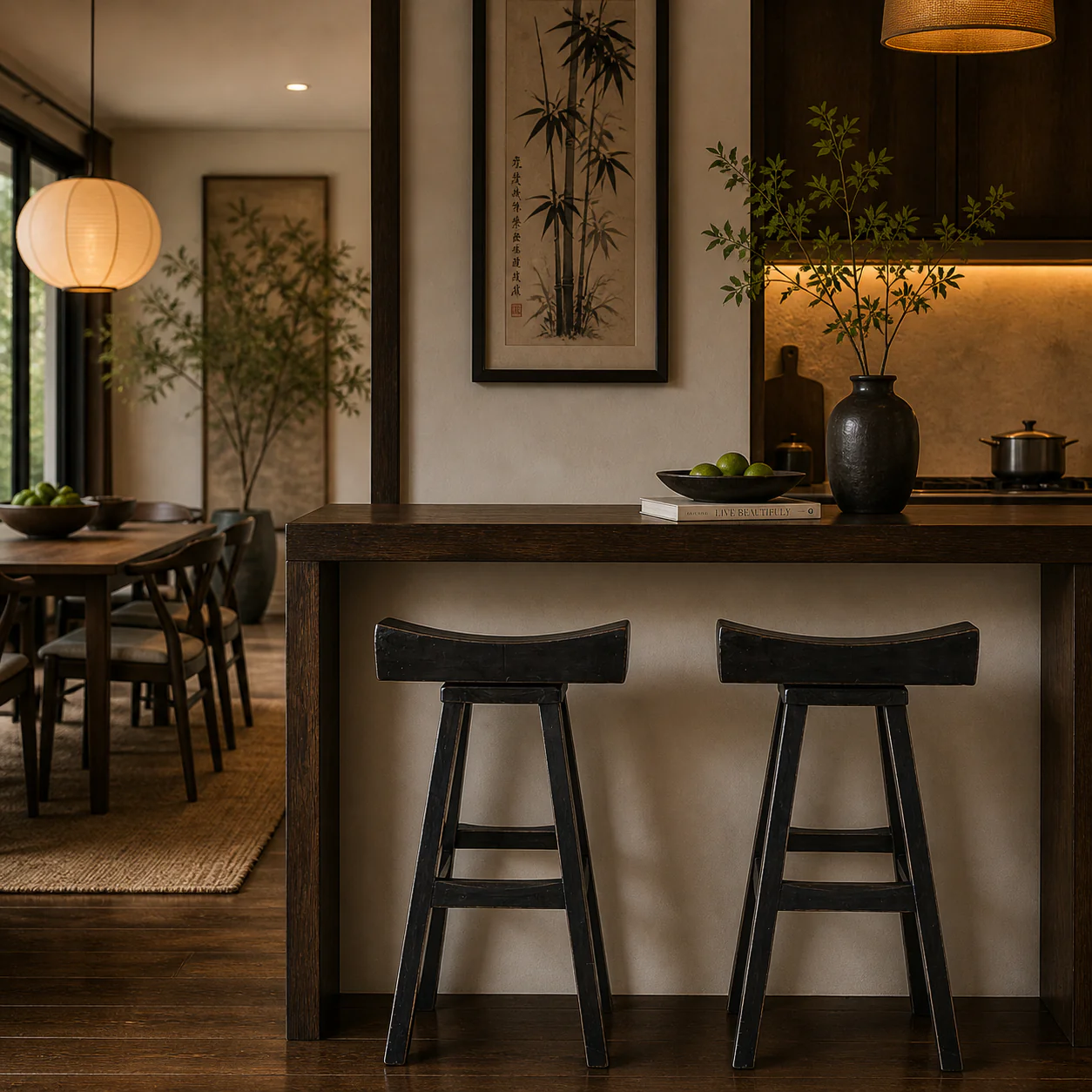 Swivel Saddle-Seat Wooden Bar Stool - Image 3